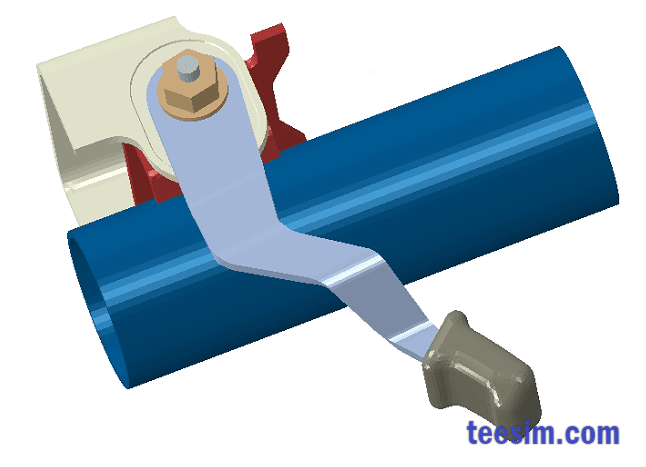 SteeringHandle_break.gif 转向柱调节手柄断裂仿真动画